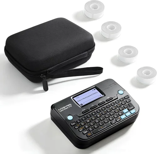 Vista 13 de SUPVAN Máquina etiquetadora con teclado y Bluetooth E12 con 4 cintas Negro