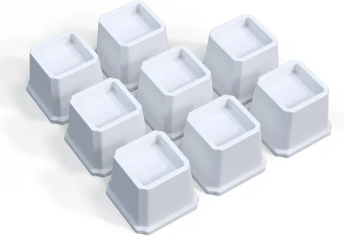 Vista 21 de Elevadores de cama resistentes de 2 pulgadas, elevadores de muebles para marco de cama, sofá, escritorio, silla, elevan hasta 1500 libras, juego