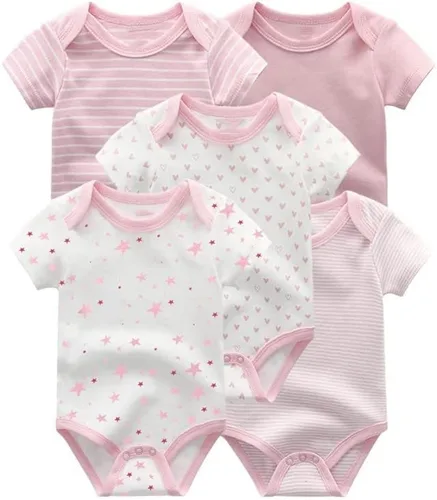 Vista 2 de Chamie Body unisex de manga corta para bebé recién nacido, ropa de algodón prematuro