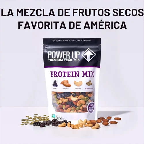 Vista 8 de Power Up Protein Packed Trail Mix Gourmet Nut - Mezcla de frutos secos sin OMG, vegana, sin gluten, apta para dietas cetogénicas y paleo, sin