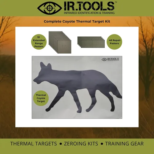 Vista 2 de IR.Tools Coyote - Objetivo térmico pasivo para cero y entrenamiento Fuerte contraste térmico, no requiere energía, configuración de montaje plano