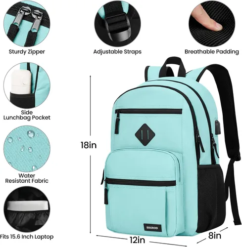 Vista 27 de BIKROD P28 - Mochila para portátil de 15.6 pulgadas, Beige, Moderno