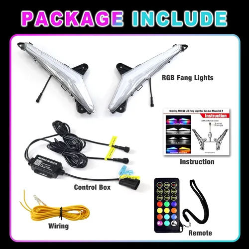 Vista 7 de Luces de colmillo RGB para Can‑Am Maverick R MAX X RS 2024+