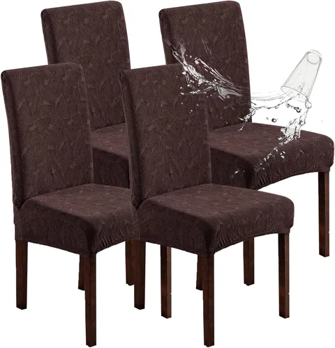 Vista 37 de Fundas impermeables para sillas de comedor, fundas elásticas para sillas Parsons, para comedor, cocina, funda protectora para silla de comedor