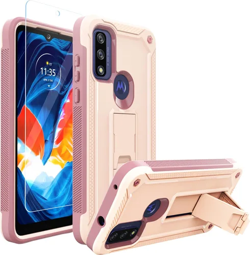 Vista 18 de URBANITE Funda protectora resistente a prueba de golpes para Motorola Moto G Stylus 4G (2022), de grado militar, con protector de pantalla y soporte
