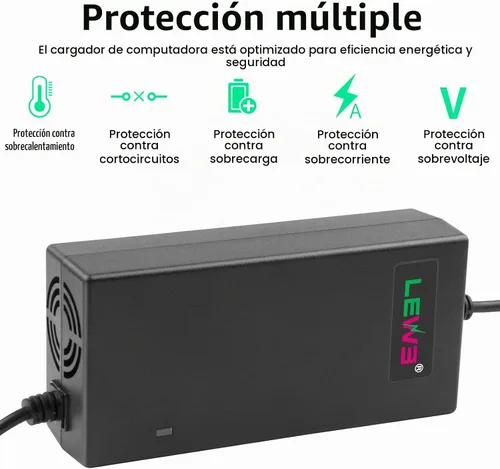 Vista 9 de TREE.NB Cargador de 54.6 V 2 A para cargador de batería de litio de 48 V-54.6 V, con conector redondo de enchufe de 5.5x2.1 mm, para GOTRAX GXL V2