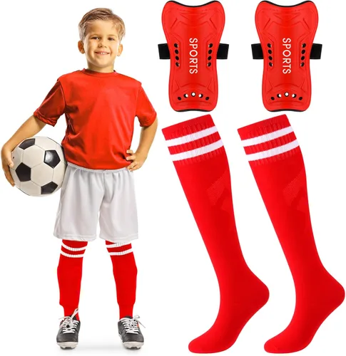 Vista 14 de Syhood - Espinilleras y calcetines de fútbol para niños pequeños y jóvenes, almohadillas protectoras ligeras para espinillas para niños de 3-5