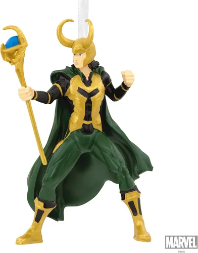 Vista 6 de Hallmark Marvel Loki - Adorno navideño de resina