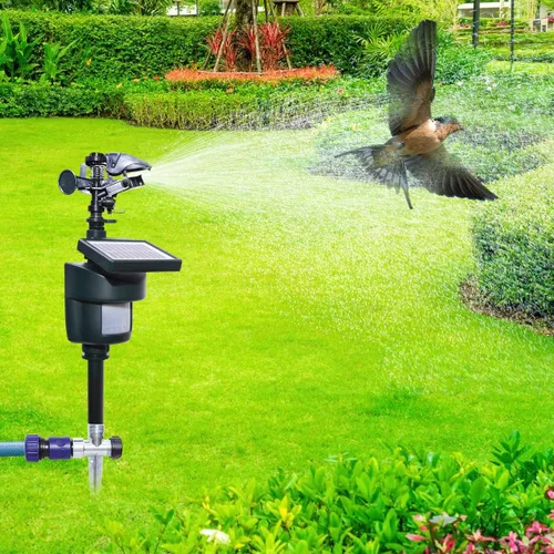 Vista 7 de [Actualizado 2025] Yardeen - Aspersor solar con sensor de movimiento, rociador de agua ajustable para jardín con estaca. Se puede seleccionar