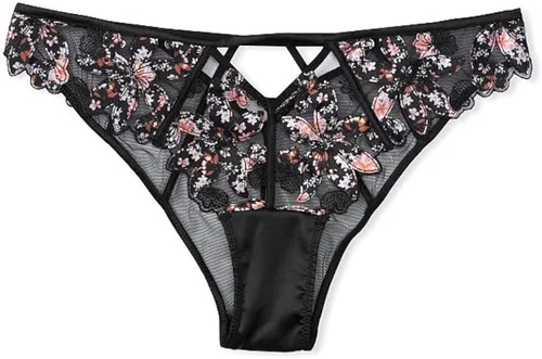 Vista 3 de Victorias Secret Calzones bordados y malla muy sexy color negro Negro
