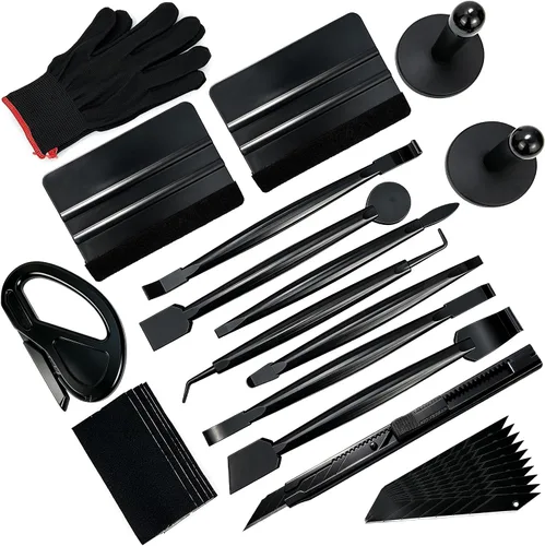 Vista 8 de Kit de envoltura de vinilo para coche con herramientas de aplicación de película de tinte de ventana, escobilla de recorte de borde de 9 mm Conjunto