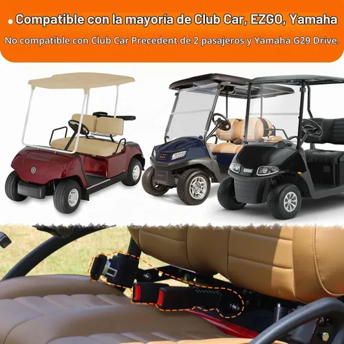Vista 6 de CLUBRALLY Golf Cart Seat Belts, 40" Retractable Universal Seat Belts Kit for Club Car EZGO Yamaha 2 Set/4 Set