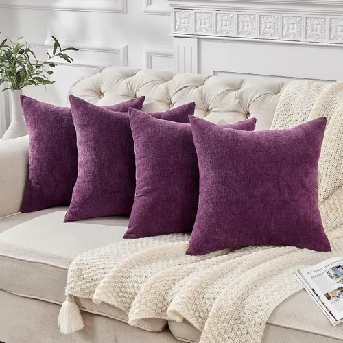 Vista 20 de GAWAMAY - Juego de 2 fundas de almohada decorativas cuadradas de 16 x 16 pulgadas, fundas de almohada de felpilla súper suaves estilo granja