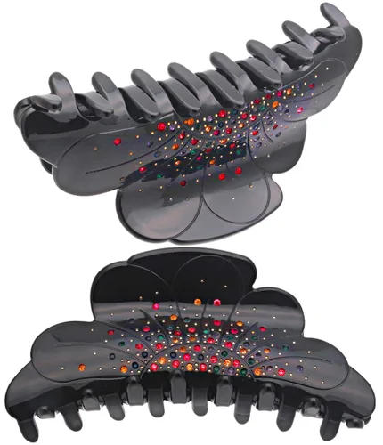 Vista 6 de Fashion & Lifestyle Pinza para el cabello de 5 pulgadas para mujeres y niñas, grande, pinza bastante fuerte, pasador antideslizante, agarre hacia
