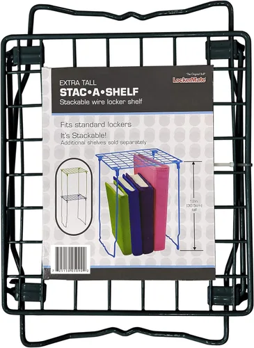 Vista 6 de Lockermate Estantería apilable 12 pulgadas., Negro