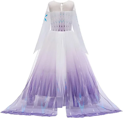 Vista 3 de LZH Vestido de princesa para niñas pequeñas, trajes de manga larga y accesorios