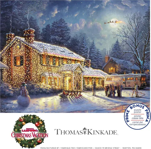 Vista 6 de Ceaco - Thomas Kinkade - Películas de vacaciones - National Lampoons Christmas Vacation - Rompecabezas de 300 piezas