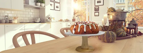 Vista 9 de Soporte de cerámica blanca para tartas con base de bambú, soporte para pasteles y postres para bodas y cumpleaños, decoración de cocina y hogar