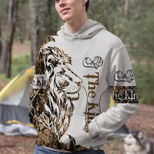 Vista 4 de Her Buck His Doe - Sudaderas con capucha para parejas con impresión 3D