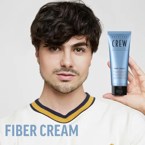 Vista 2 de American Crew Crema de Fibra para Hombres, Como Gel para el Cabello con Fijación Media y Brillo Natural, Regalo Pequeño para Él, 3.3 Fl Oz