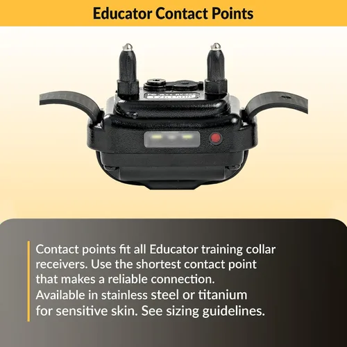 Vista 2 de E-Collar Educator 5/8" Puntos de contacto de titanio