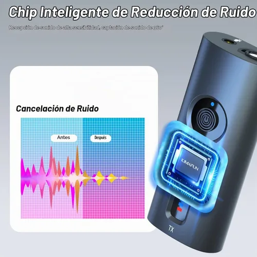 Vista 5 de KIMAFUN - Sistema de micrófono inalámbrico Lavalier, micrófonos de solapa inalámbricos de 2,4 GHz de mano 2 en 1 para enseñanza, profesores