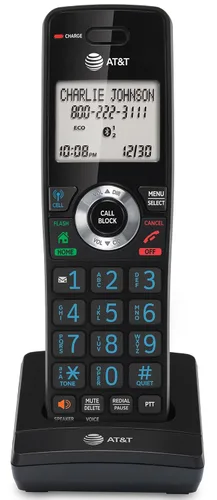 Vista 22 de AT&T DECT 6.0 Teléfono inalámbrico para el hogar y la empresa con contestador, pantalla a color grande de 5", atajo de un solo toque, conferencia