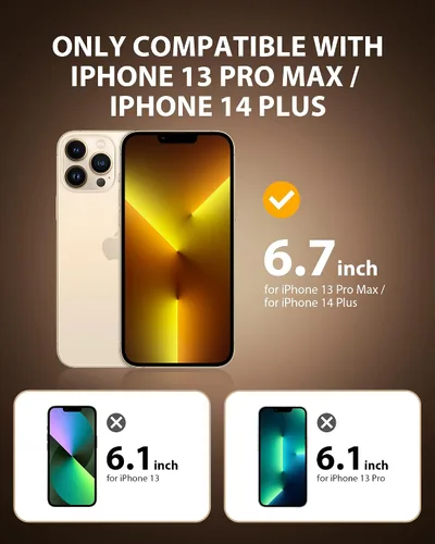 Vista 2 de PDDKISS Compatible con iPhone 13 Pro Max Protector de pantalla de privacidad/Protector de pantalla para iPhone 14 Plus de 6.7 pulgadas, degradado