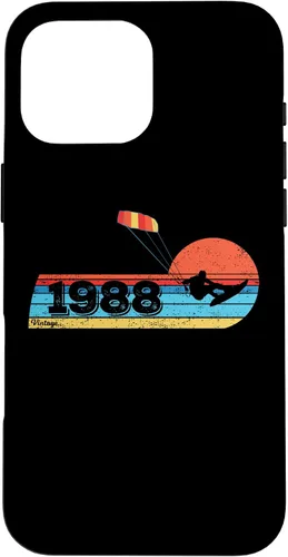 Vista 19 de Kitesurfer Kitesurfing Birthday Vintage 1988 Born Kitesurf Case for iPhone 16