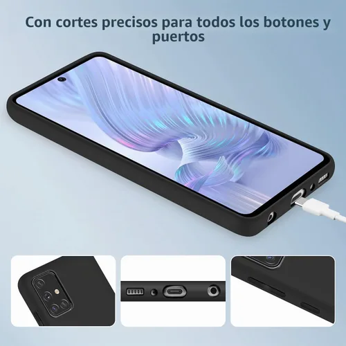 Vista 6 de Carcasa para Galaxy A71 5G (silicona suave TPU), color negro