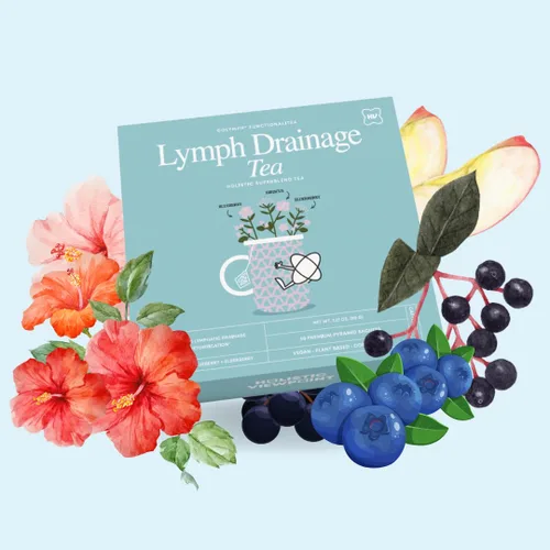 Vista 7 de CoLymph Functionalitea: té de drenaje linfático, té de hierbas holístico para apoyar el drenaje linfático, reducir la retención de agua