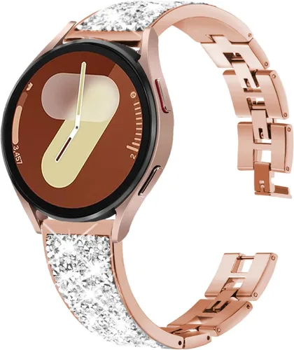 Vista 12 de DEALELE Correas compatibles con Samsung Galaxy Watch 6/6 Classic / 5/5 Pro / 4/4 Classic / 3 1.614 in / Active 2, correa de repuesto de metal