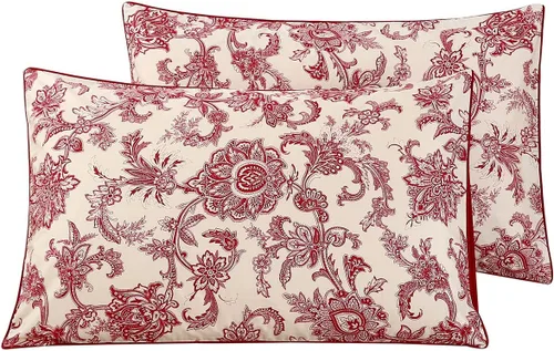 Vista 47 de WINLIFE Juego de 2 fundas de almohada de algodón 100%, tamaño estándar, de fibras largas, 20×26 pulgadas, fundas de almohada frescas, transpirables