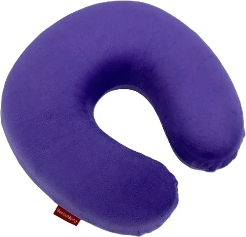 Vista 14 de Almohada de viaje en forma de U de espuma viscoelástica Soporte para el cuello Cojín de reposacabezas (negro)
