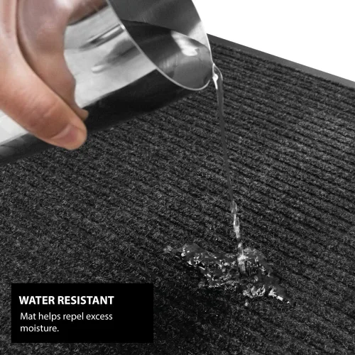 Vista 6 de UNIMAT Tapete de protección de tráfico, 3 x 5 pies, resistente al agua, resistente a las manchas y a la decoloración, parte trasera de goma