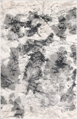 Vista 14 de SAFAVIEH Retro Collection - Alfombra decorativa de 2 pies 3 pulgadas x 5 pies, color crema y gris, diseño abstracto moderno, no desprende pelusa