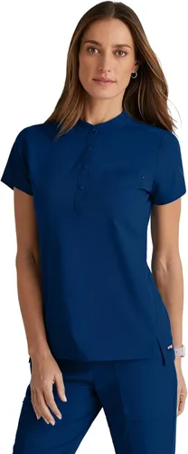 Vista 10 de BARCO Grey's Anatomy Spandex Stretch Direct - Camiseta médica para mujer, cuello a presión Bahama