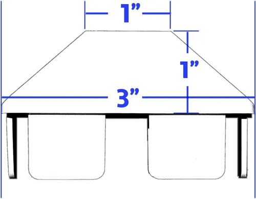 Vista 5 de Tapón de piquete de vinilo blanco de 7/8" x 3" con orejas de perro, se adapta a estacas de 7/8" x 3" (paquete de 5)
