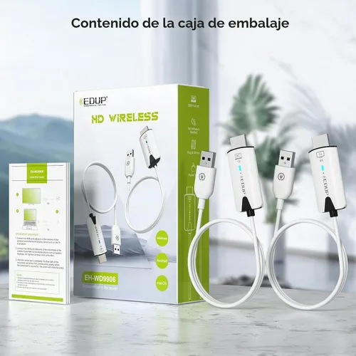 Vista 7 de EDUP® Transmisor HDMI inalámbrico y receptor 4K Decodificar entrada 1080P Plug & Play, Extensor HDMI inalámbrico de largo alcance de 165 pies/164