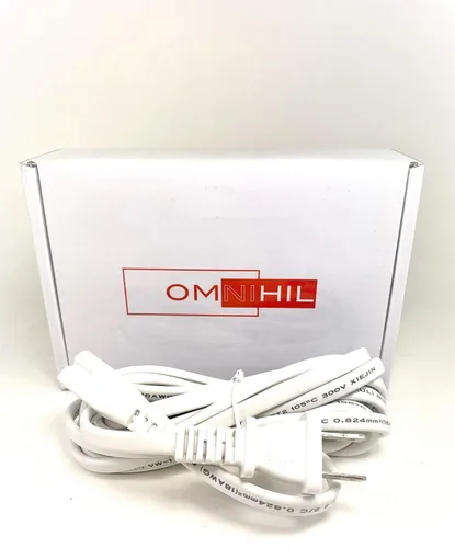 Vista 3 de OMNIHIL - Cable de alimentación de CA blanco de 10 pies de largo compatible con máquina de coser electrónica Singer Ingenuity 7436