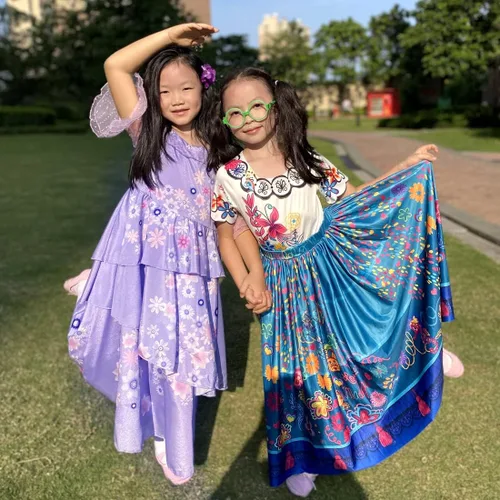 Vista 4 de Disfraz de Mirabel para niños, disfraz de princesa mágica Isabela, vestido de fiesta de Halloween