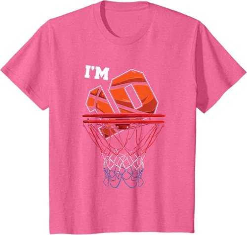 Vista 42 de Camiseta de regalo de cumpleaños con red de baloncesto de 10 años, Negro