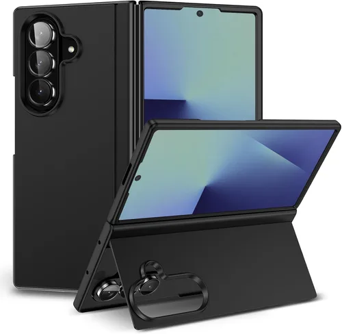 Vista 4 de Funda para Samsung Galaxy Z Fold 4 [soporte magnético oculto], Z Fold 4 0.18 oz Kickstand Funda para teléfono delgada y dura PC parachoques a prueba