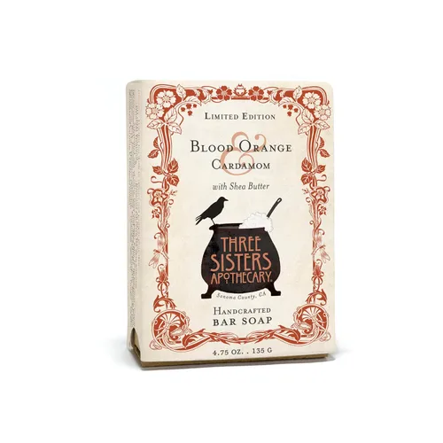 Vista 4 de Three Sisters Apothecary 4.75 oz. Jabón en barra artesanal (Naranja dulce y coco)