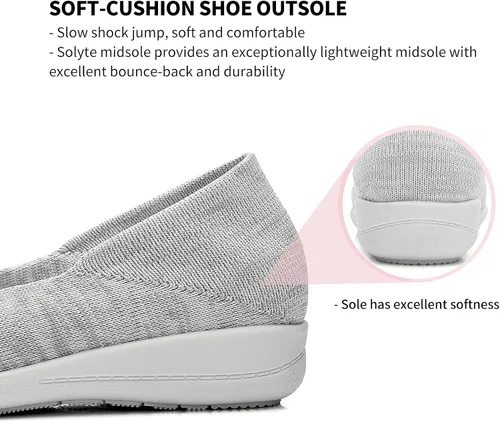 Vista 4 de hash bubbie - Zapatos bajos sin cordones y cómodos para mujer, zapatos de vestir, zapatos de tenis, zapatos de trabajo, enfermeras, zapatos