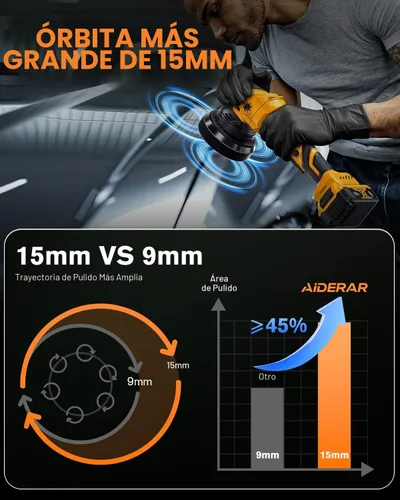 Vista 5 de Pulidora inalámbrica para coche Dewalt 20V Max, sin batería