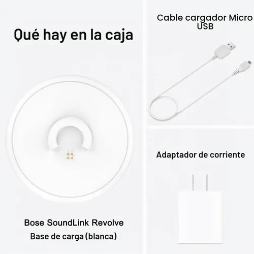Vista 4 de Base de carga Bose SoundLink Revolve, Base de carga para Bose SoundLink Revolve+, adaptador de cargador para Bose SoundLink Revolve II, altavoz