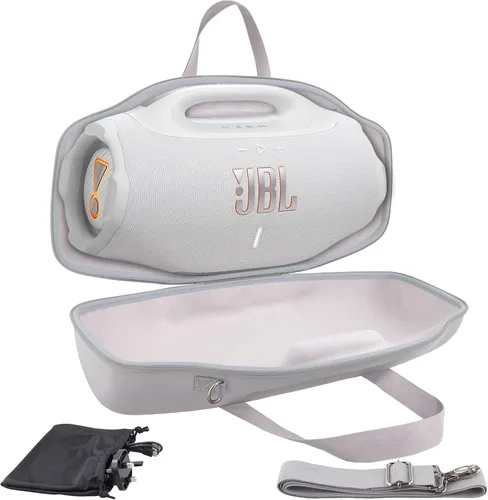 Vista 10 de co2CREA Funda de viaje rígida de repuesto para altavoz Bluetooth portátil impermeable JBL Boombox 4 (funda negra)