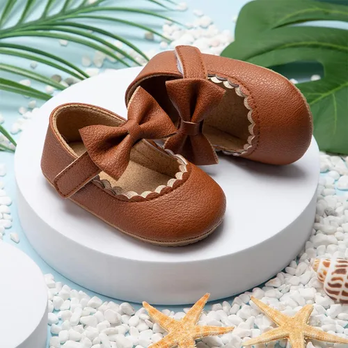 Vista 3 de HsdsBebe Mary Jane - Zapatos planos con lazo antideslizante y suela suave para niñas pequeñas, zapatos de vestir para bodas