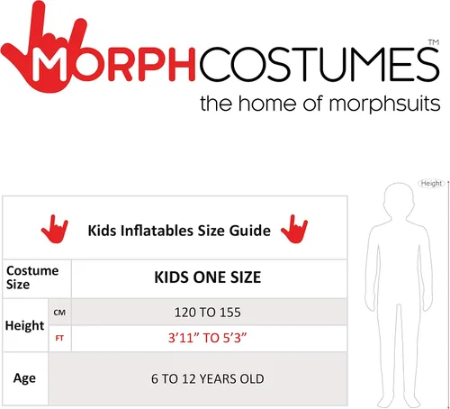 Vista 7 de Morph Disfraz inflable de sirena para niños, disfraz de pirata inflable, disfraz inflable de sirena para niñas